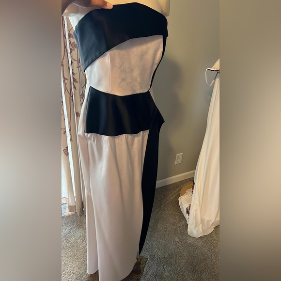 Roland Mouret Color Block Asymmetric Long Dress - Picture 11 of 13